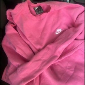nike hot pink pullover size large